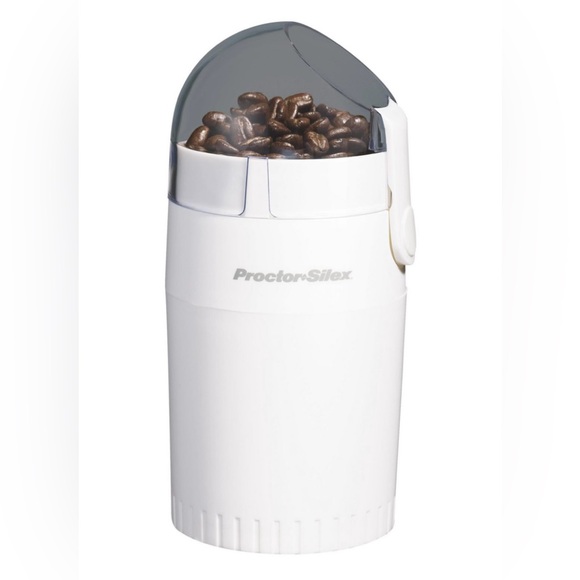 Proctor Silex White Fresh 10 Cup Whole Bean Steal Blade Coffee Grinder - Picture 4 of 4